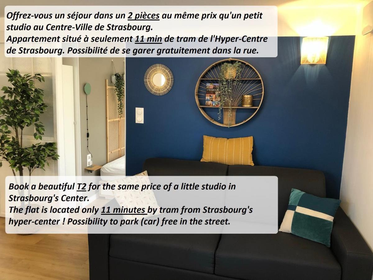 T2 - Tram Direct Strasbourg Centre Ville En 11 Min - Parking Gratuit シルティグアイム エクステリア 写真
